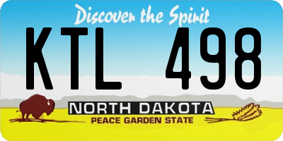 ND license plate KTL498