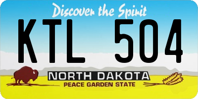 ND license plate KTL504