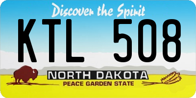 ND license plate KTL508