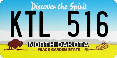 ND license plate KTL516