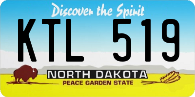 ND license plate KTL519