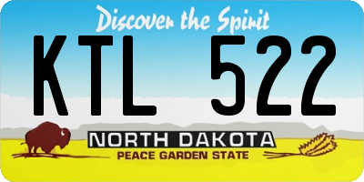 ND license plate KTL522