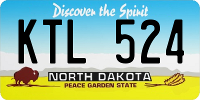ND license plate KTL524