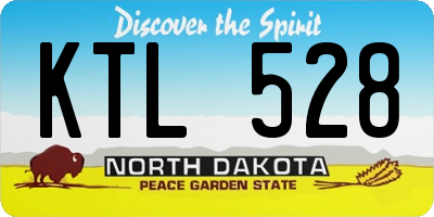 ND license plate KTL528