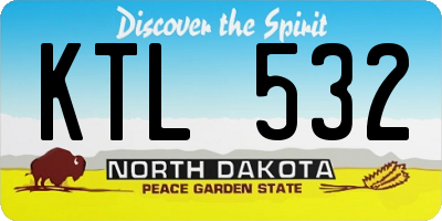 ND license plate KTL532