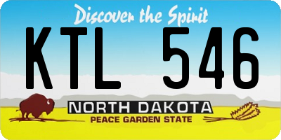 ND license plate KTL546