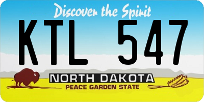 ND license plate KTL547