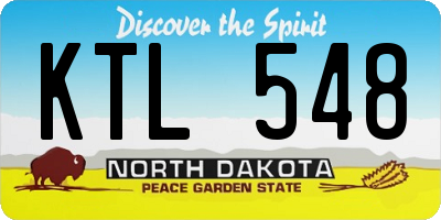 ND license plate KTL548