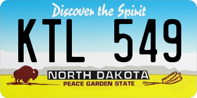 ND license plate KTL549