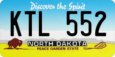 ND license plate KTL552