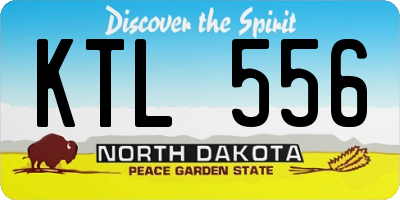 ND license plate KTL556