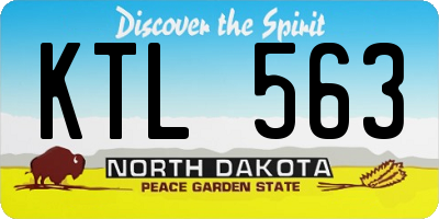 ND license plate KTL563