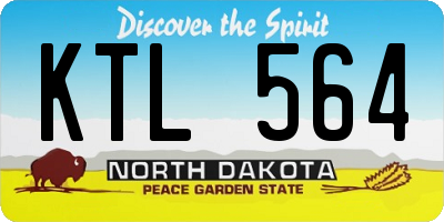 ND license plate KTL564