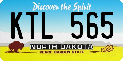 ND license plate KTL565