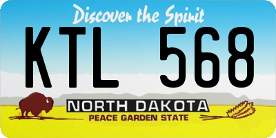 ND license plate KTL568