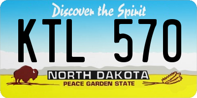 ND license plate KTL570