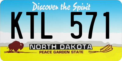 ND license plate KTL571
