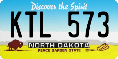 ND license plate KTL573
