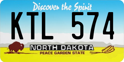 ND license plate KTL574