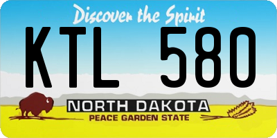 ND license plate KTL580