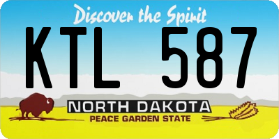 ND license plate KTL587