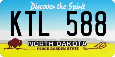 ND license plate KTL588