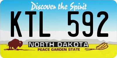 ND license plate KTL592