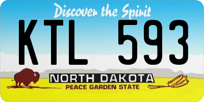 ND license plate KTL593