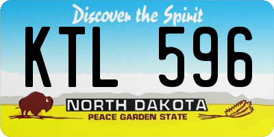 ND license plate KTL596