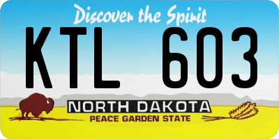 ND license plate KTL603