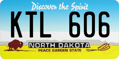 ND license plate KTL606