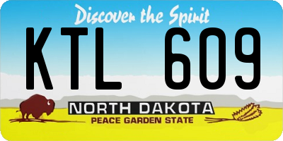 ND license plate KTL609