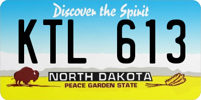 ND license plate KTL613