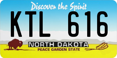 ND license plate KTL616