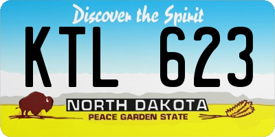 ND license plate KTL623