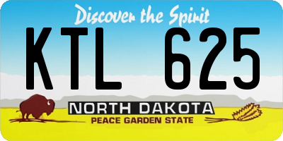 ND license plate KTL625
