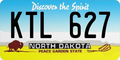 ND license plate KTL627