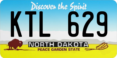 ND license plate KTL629