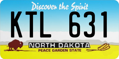 ND license plate KTL631