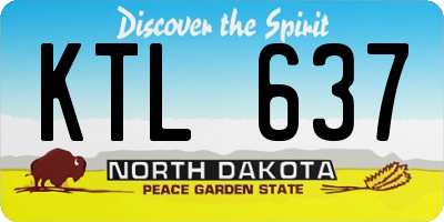 ND license plate KTL637