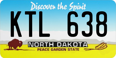 ND license plate KTL638