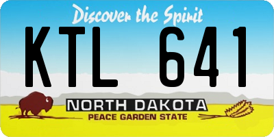 ND license plate KTL641
