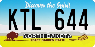 ND license plate KTL644
