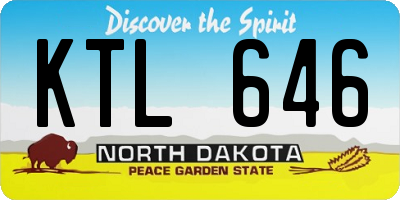 ND license plate KTL646