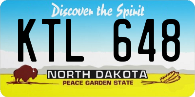 ND license plate KTL648