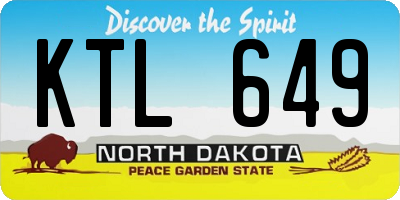 ND license plate KTL649