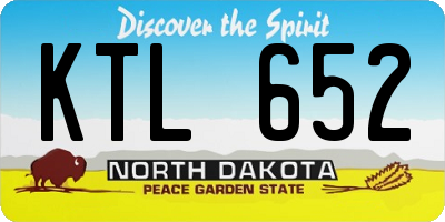 ND license plate KTL652
