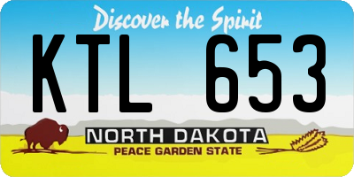 ND license plate KTL653