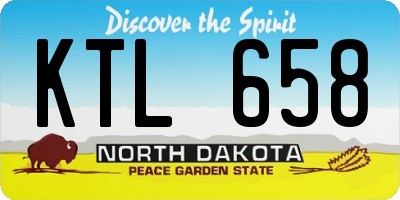 ND license plate KTL658