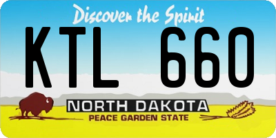 ND license plate KTL660